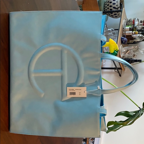 Telfar Large Pool Blue Shopping Bag - Picture 2 of 5